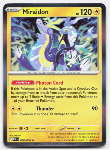 Miraidon holofoil pbl - holofoil,